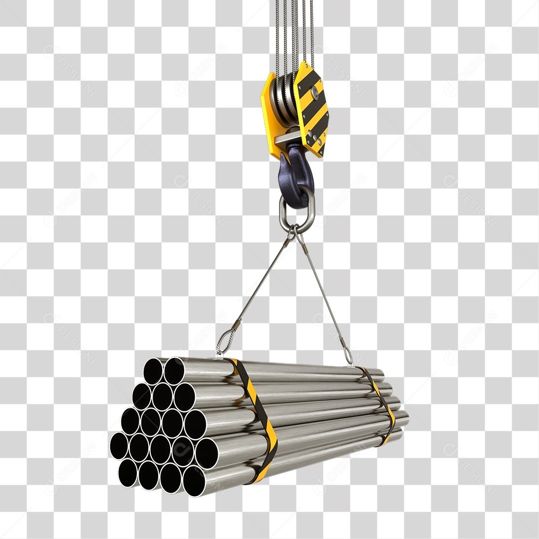 Canos Cubos Barras de Metal PNG Transparente