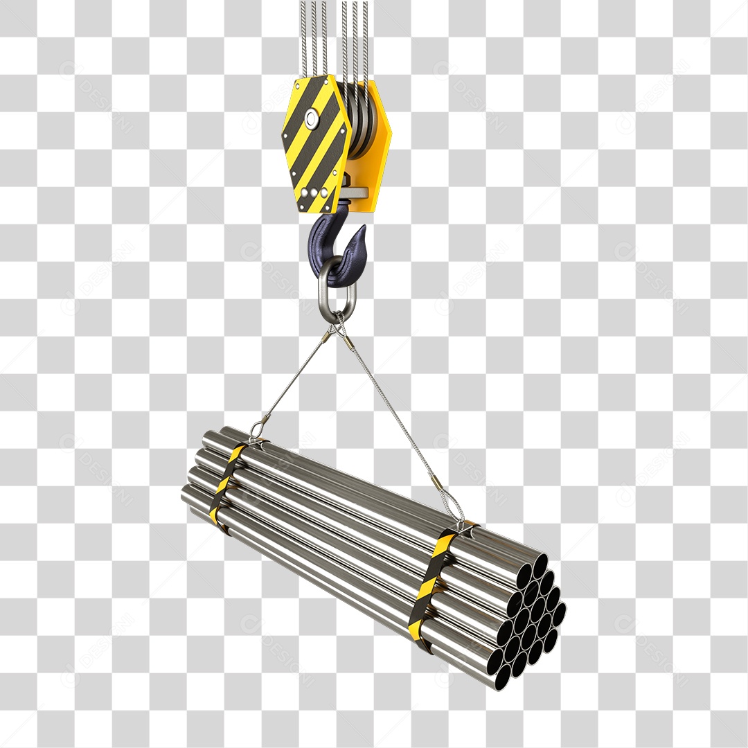 Canos Cubos Barras de Metal PNG Transparente