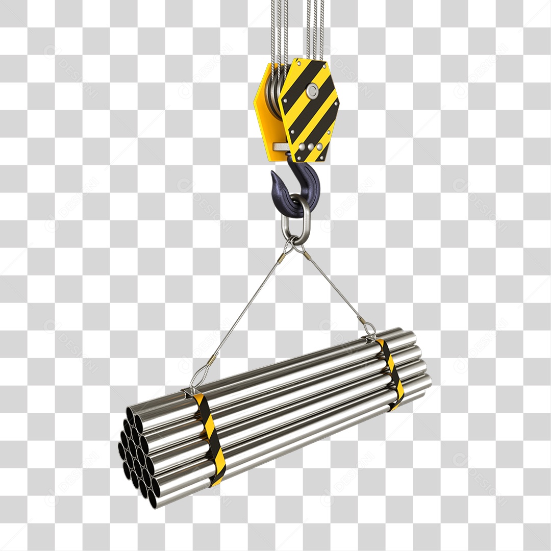 Canos Cubos Barras de Metal PNG Transparente