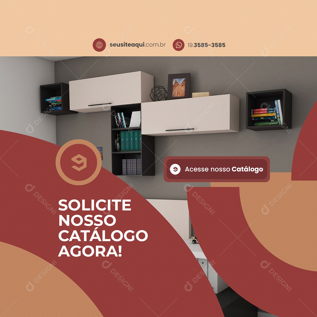 Solicite nosso Catálogo Agora Social Media PSD Editável