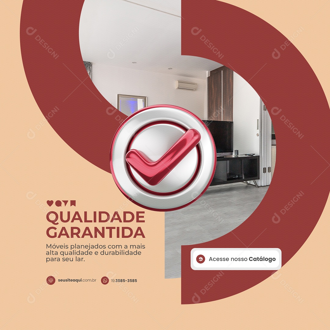 Qualidade Garantida Móveis Planejados Social Media PSD Editável