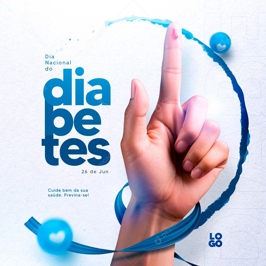 Dia Nacional do Diabetes 26 de Junho Social Media PSD Editável