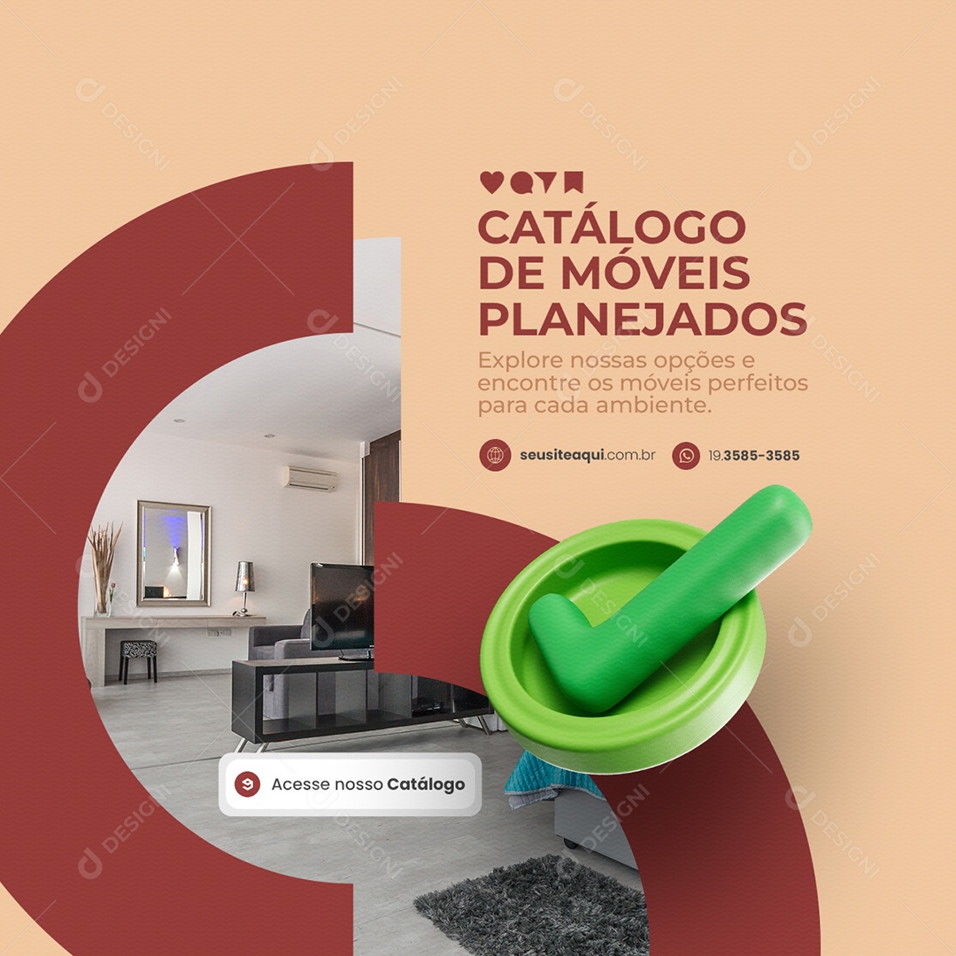 Catálago de Móveis Planejados Social Media PSD Editável
