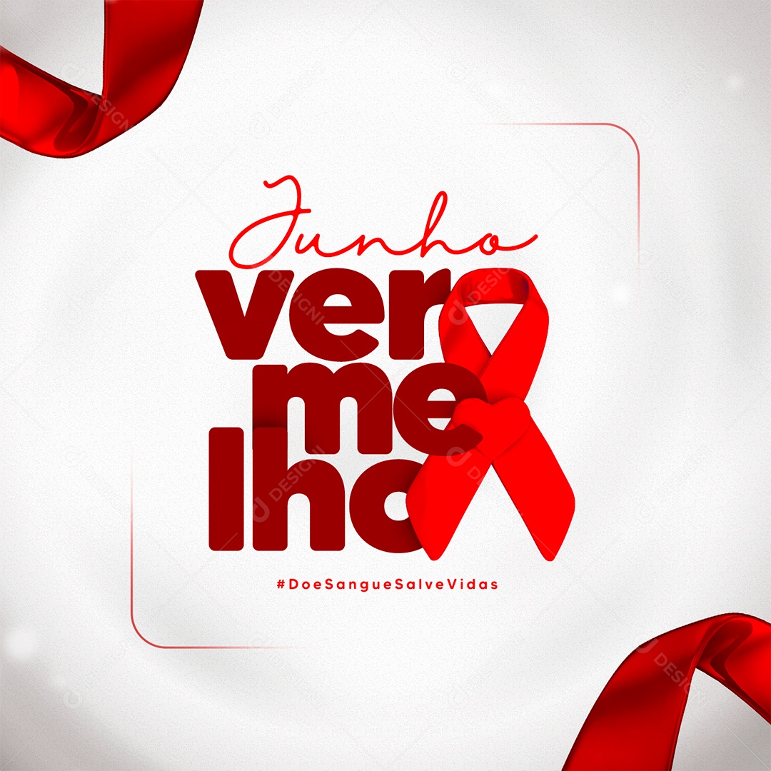 Junho Vermelho Doe Sangue Salve Vidas Social Media PSD Editável