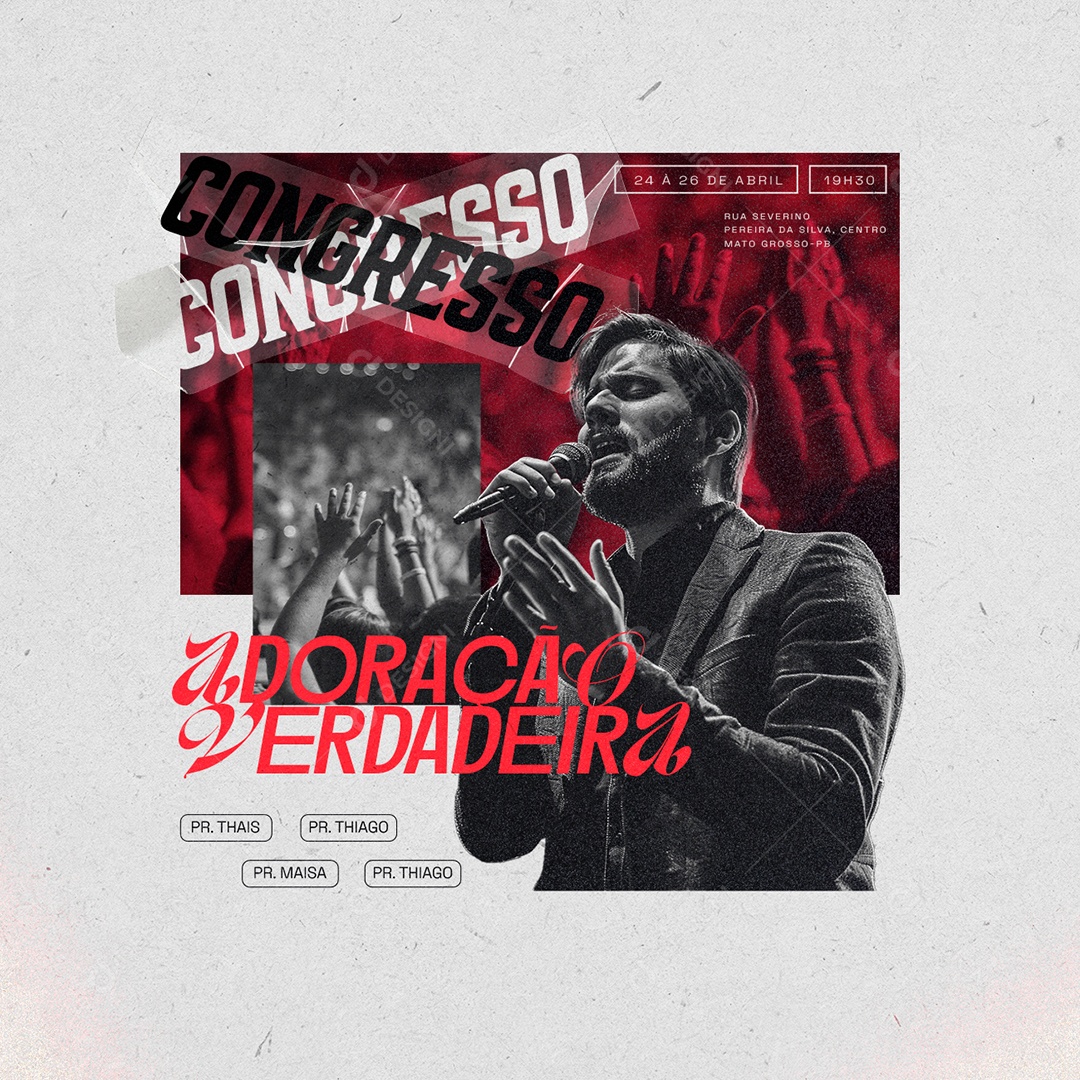 Congresso Adoração Verdadeira Social Media PSD Editável