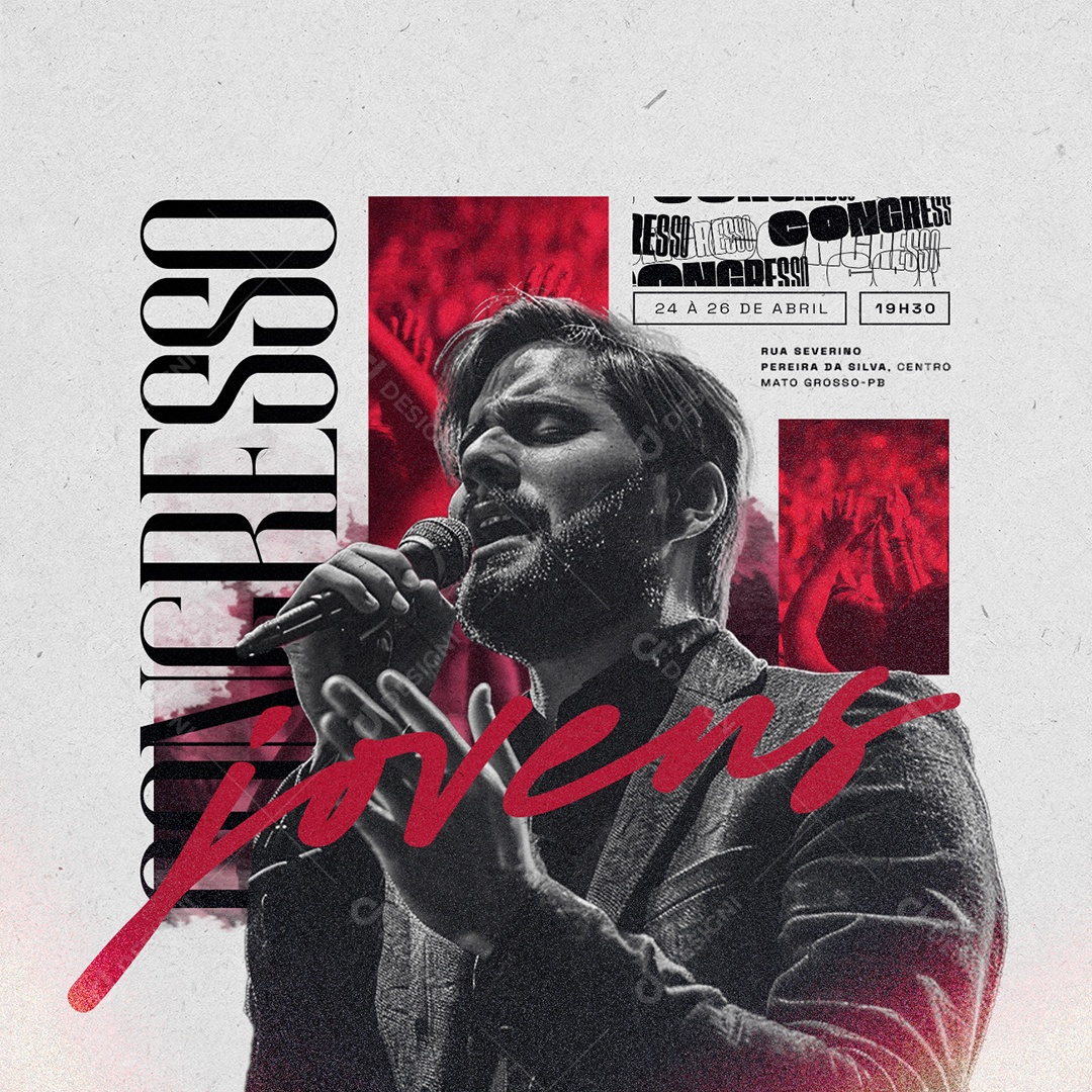 Congresso de Jovens Social Media PSD Editável