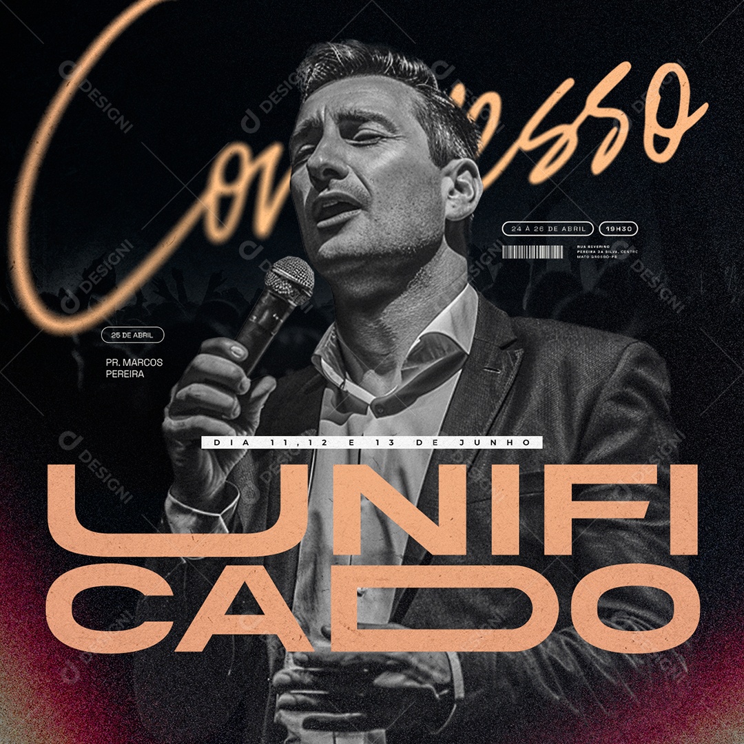 Congresso Unificado Social Media PSD Editável