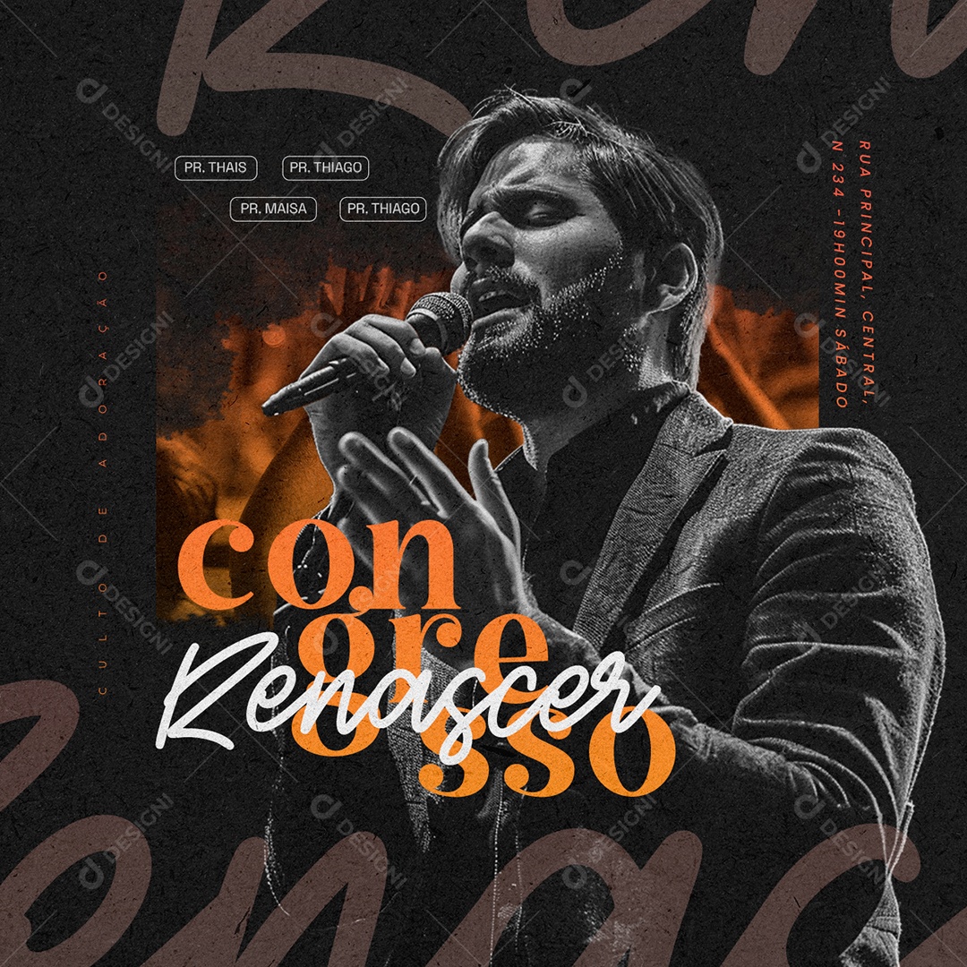 Congresso Renascer Social Media PSD Editável