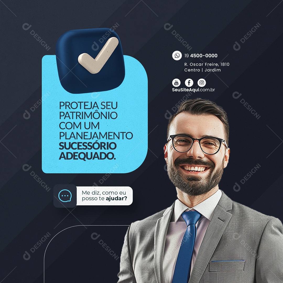 Proteja seu Patrimônio com um Planejamento Social Media PSD Editável