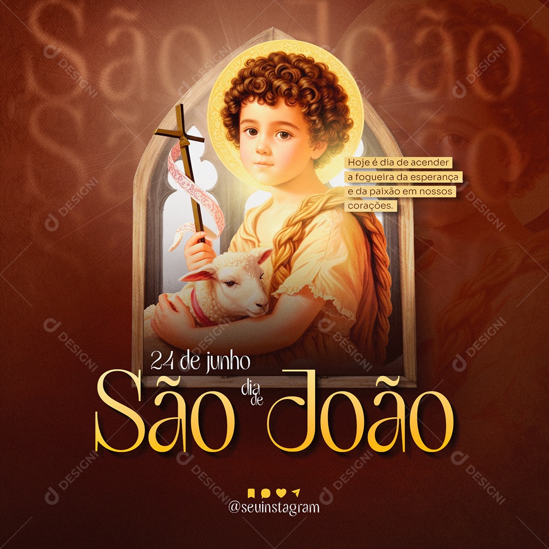 Dia de São João 24 de Junho Social Media PSD Editável