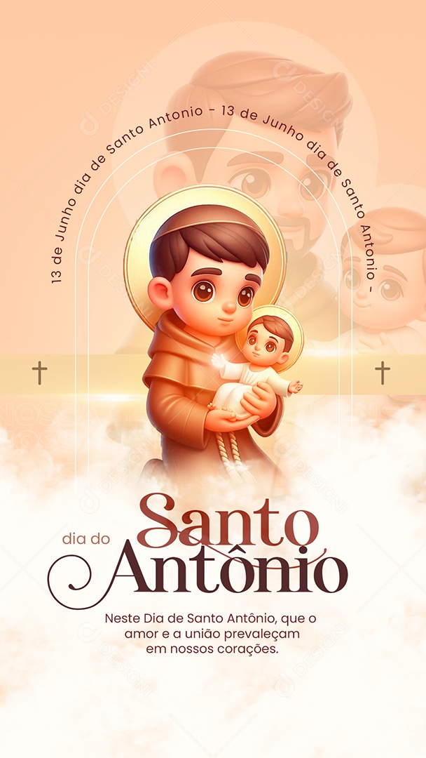 Story Dia de Santo Antônio 13 de Junho Social Media PSD Editável