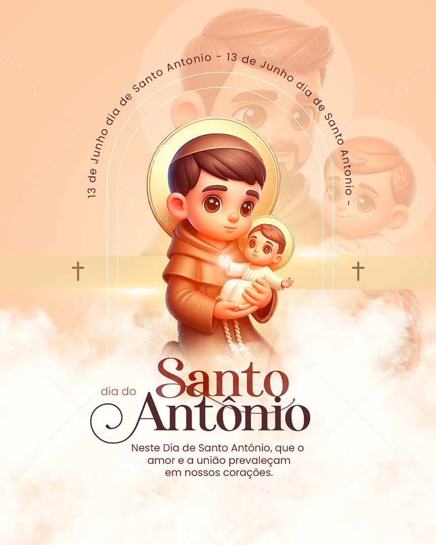Dia de Santo Antônio 13 de Junho Social Media PSD Editável