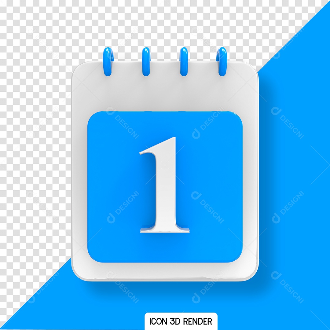 Calendário Azul Para Composição PSD