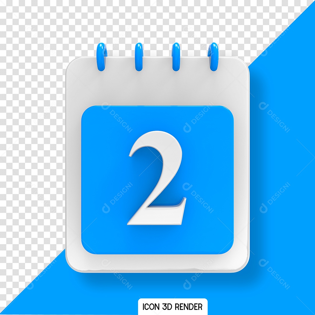 Calendário Azul Para Composição PSD