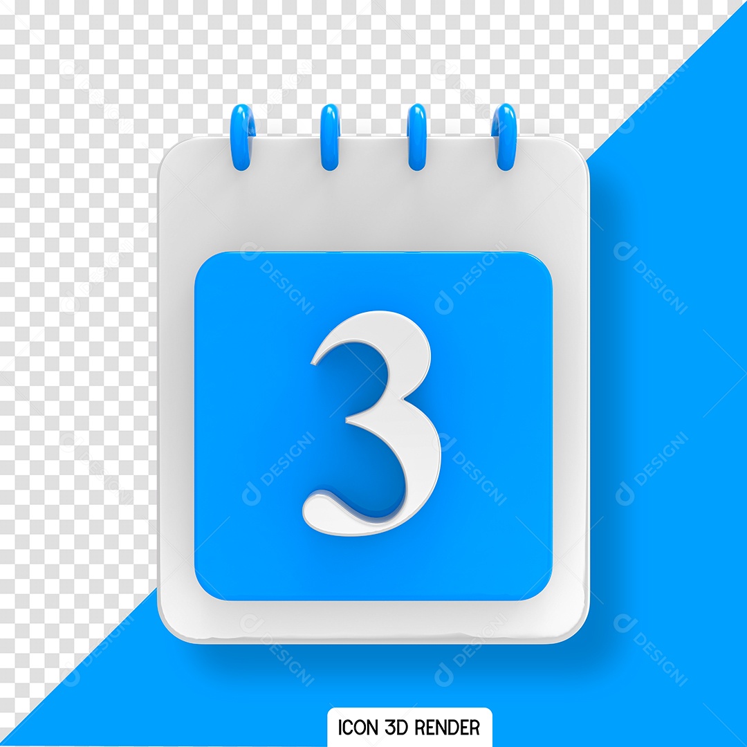 Calendário Azul Para Composição PSD