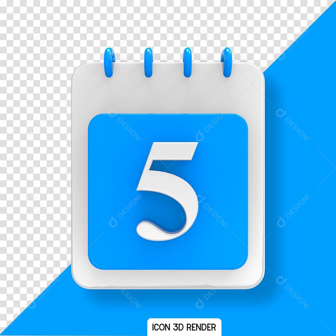 Calendário Azul Para Composição PSD