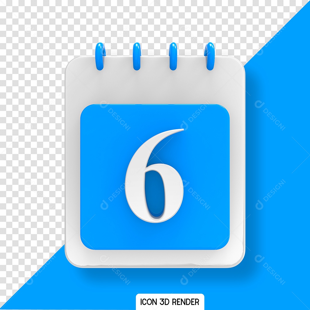 Calendário Azul Para Composição PSD