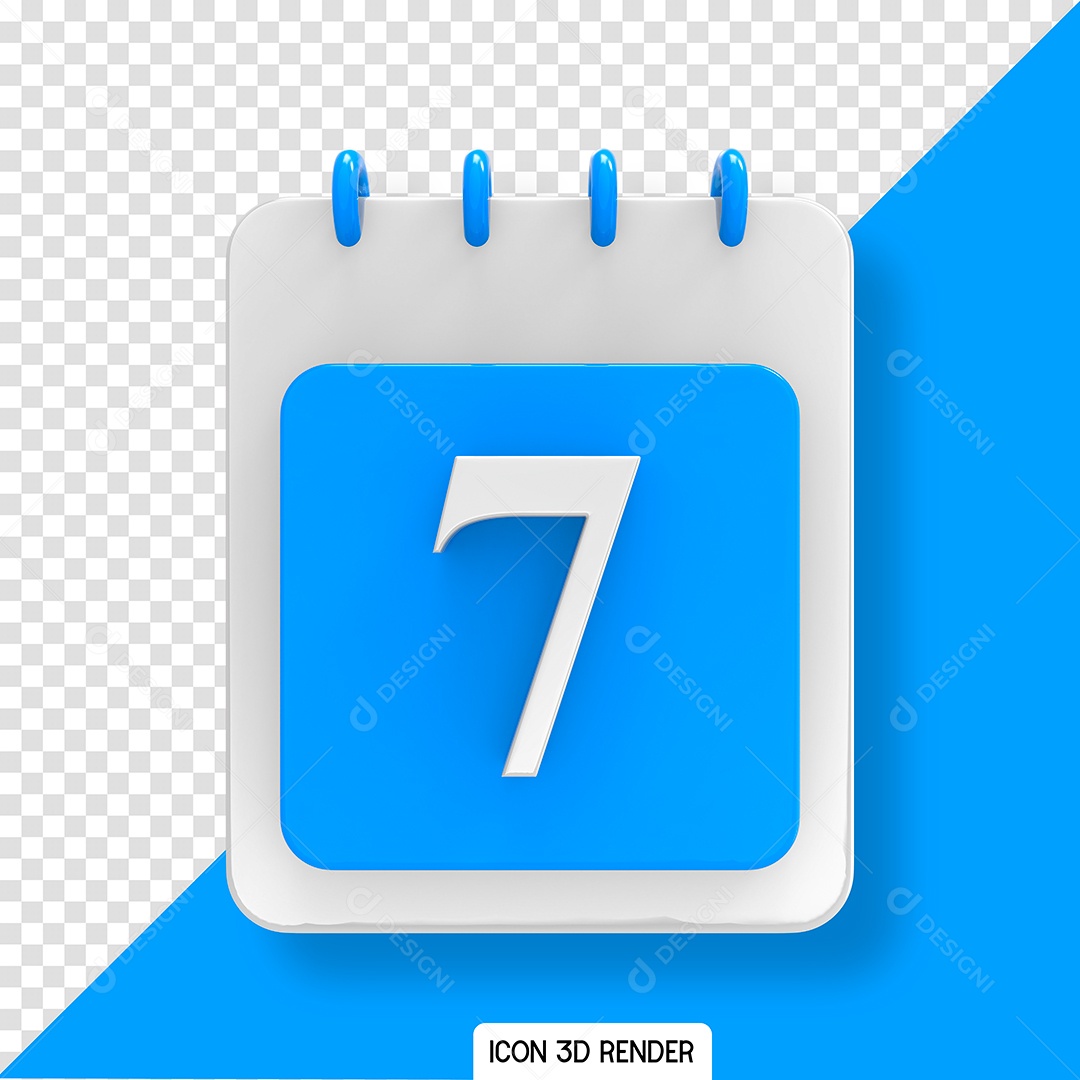 Calendário Azul Para Composição PSD