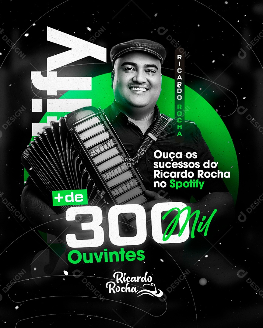 Flyer Spotify Ricardo Rocha Social Media PSD Editável