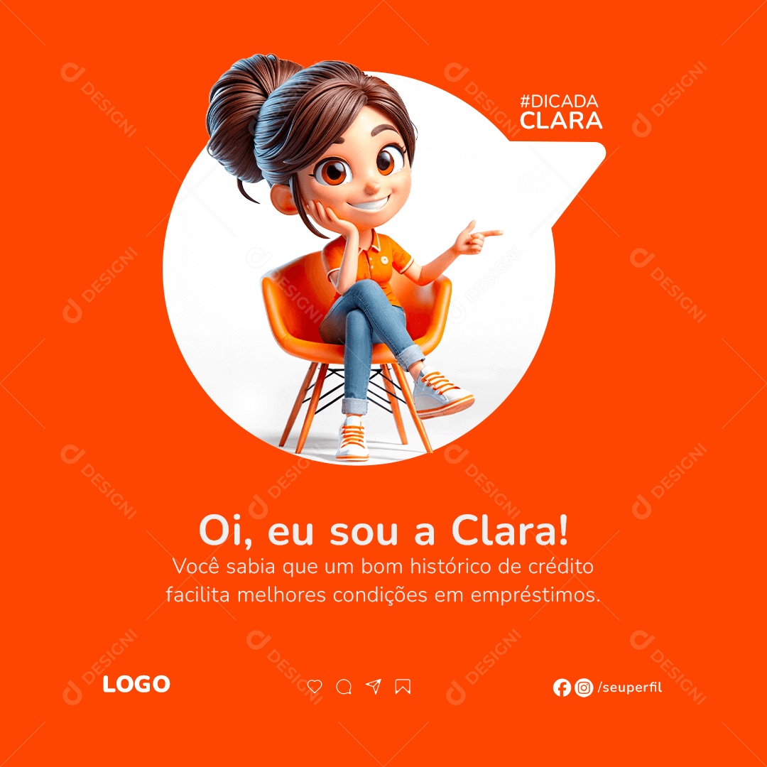 Social Media Empréstimo Consignado Crédito PSD Editável