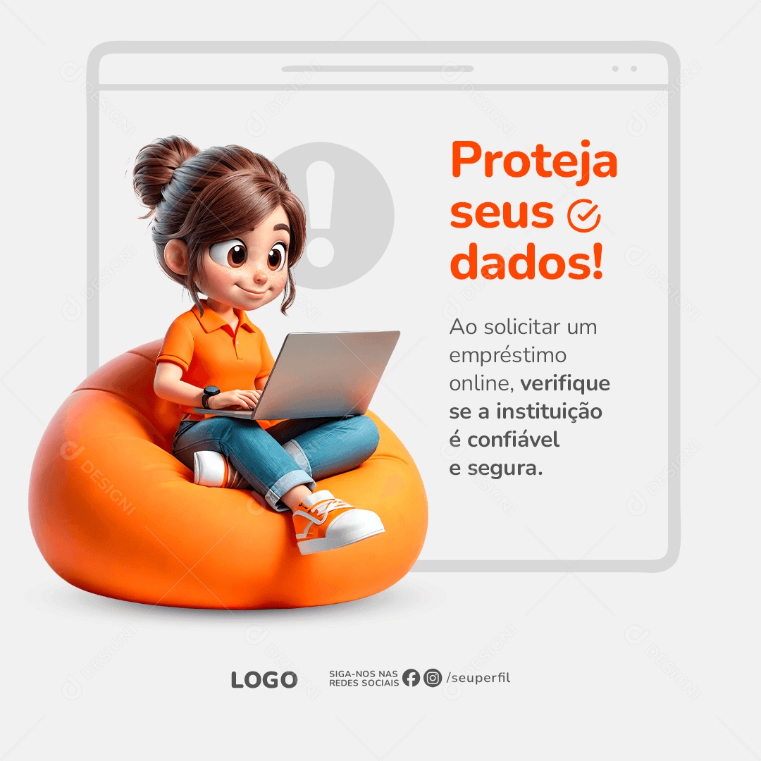 Social Media Empréstimo Consignado Crédito PSD Editável