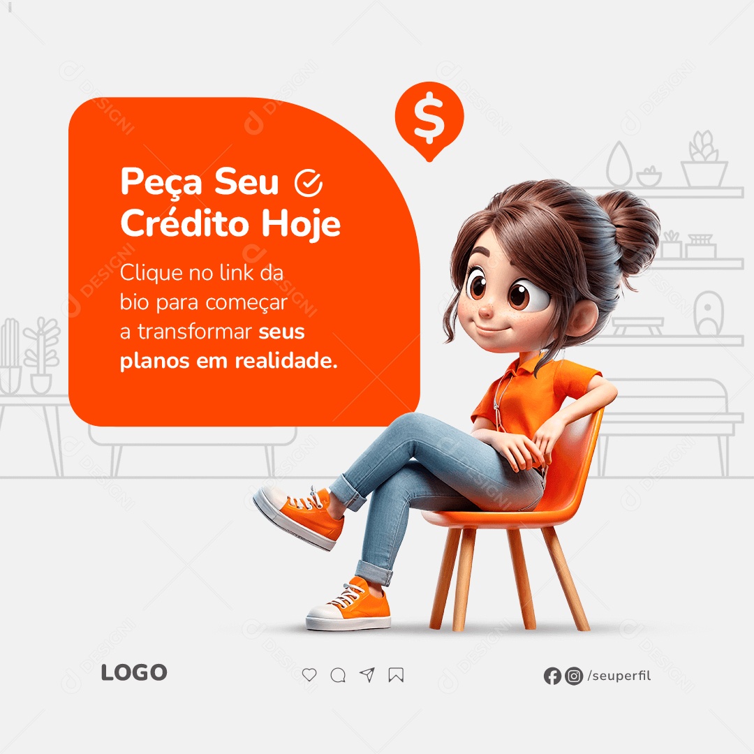 Social Media Empréstimo Consignado Crédito PSD Editável