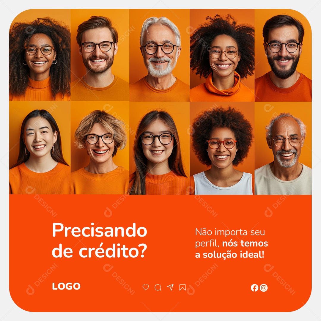 Social Media Empréstimo Consignado Crédito PSD Editável