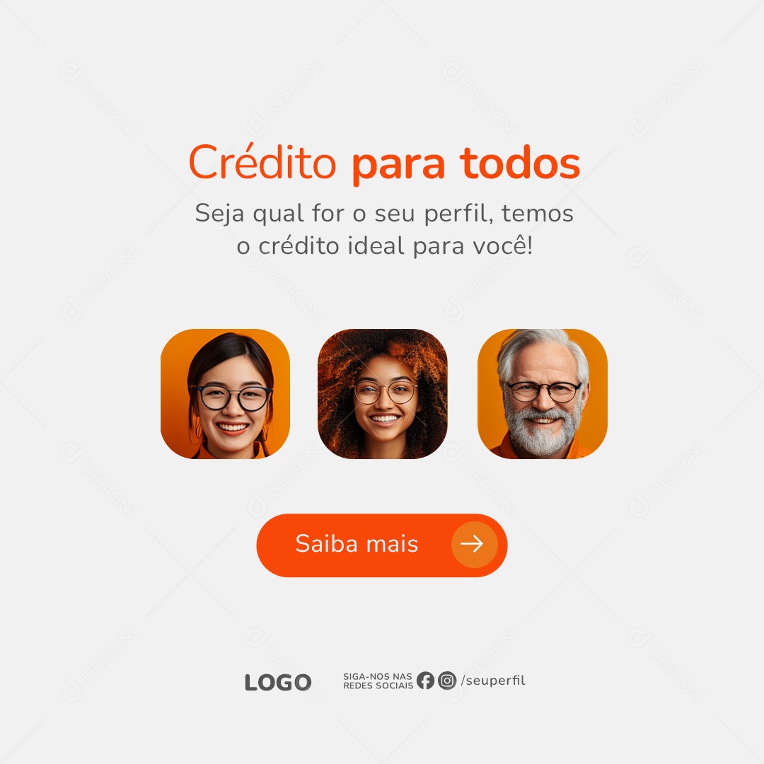 Empréstimo Consignado Crédito Social Media PSD Editável