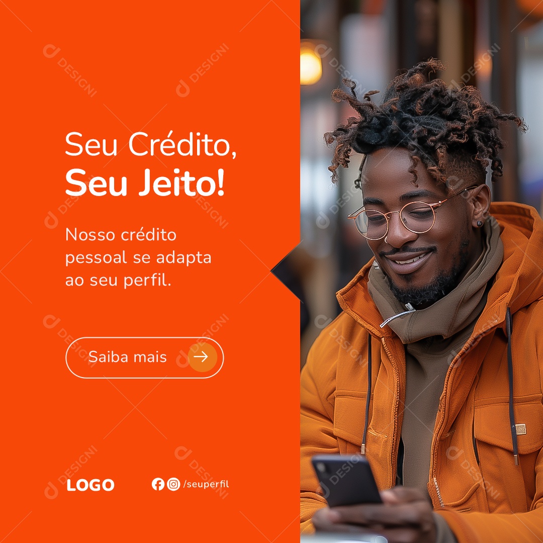 Empréstimo Consignado Crédito Social Media PSD Editável