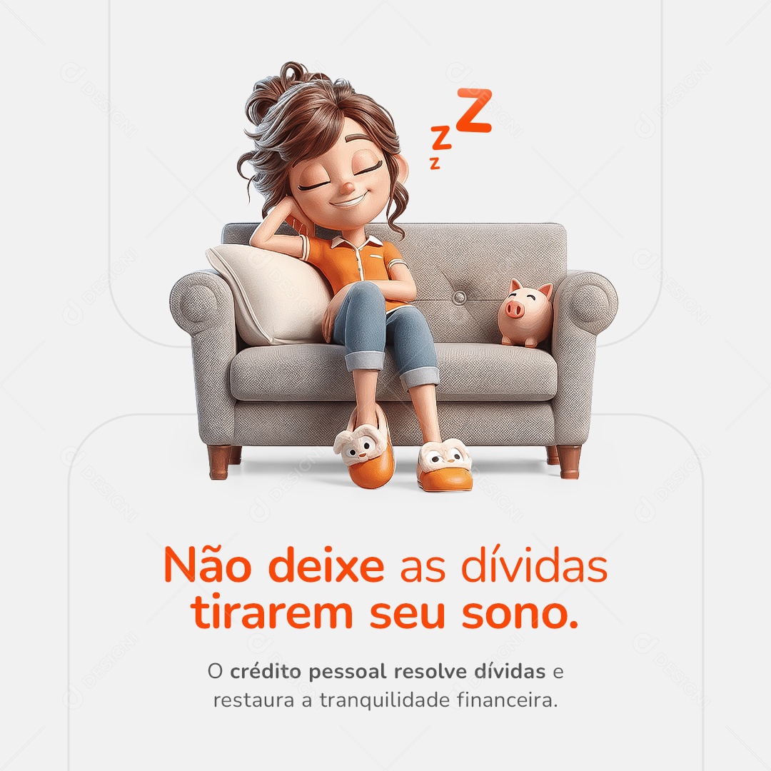 Empréstimo Consignado Crédito Social Media PSD Editável