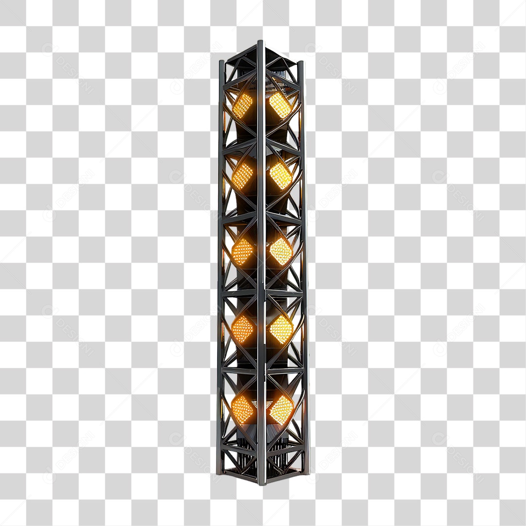 Elemento 3D Refletores Luzes Estruturas PNG Transparente