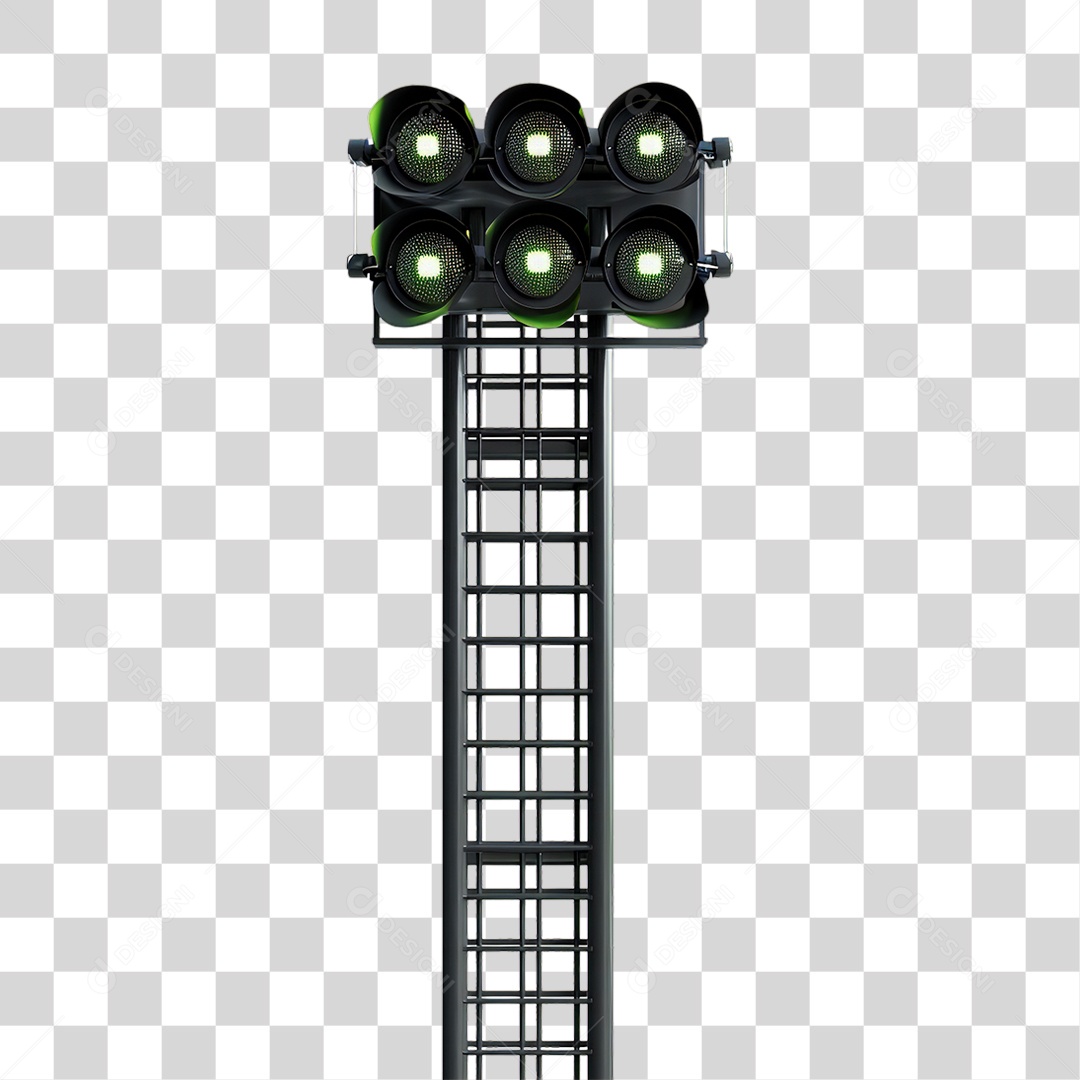 Elemento 3D Refletores Luzes Estruturas PNG Transparente