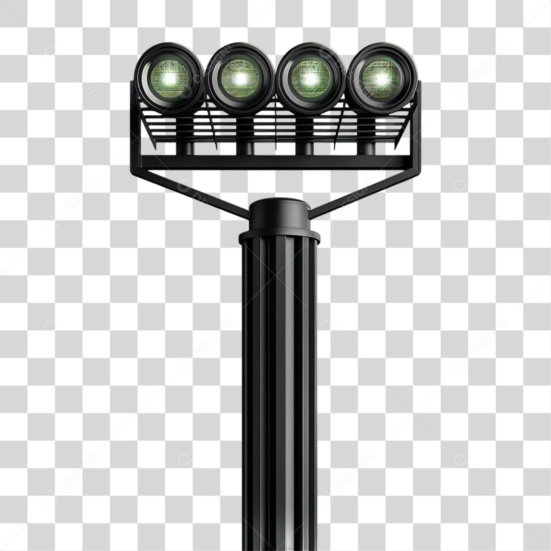 Elemento 3D Refletores Luzes Estruturas PNG Transparente