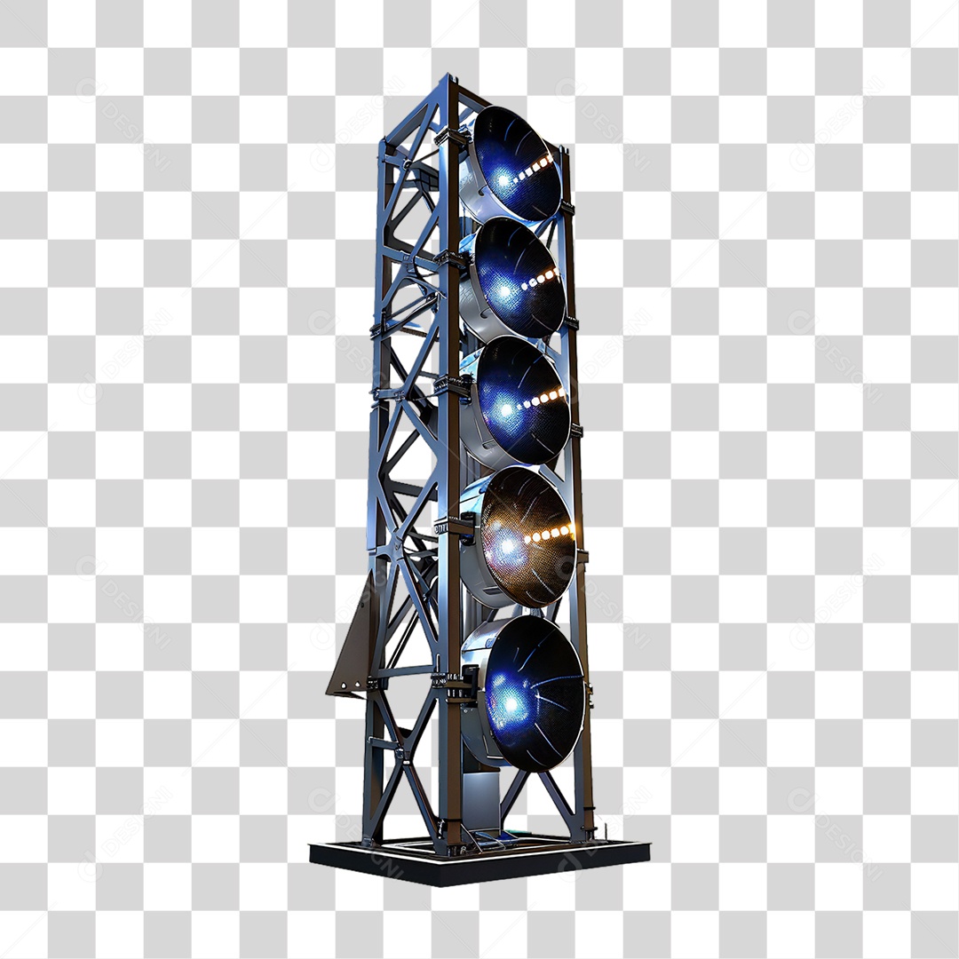 Elemento 3D Refletores Luzes Estruturas PNG Transparente