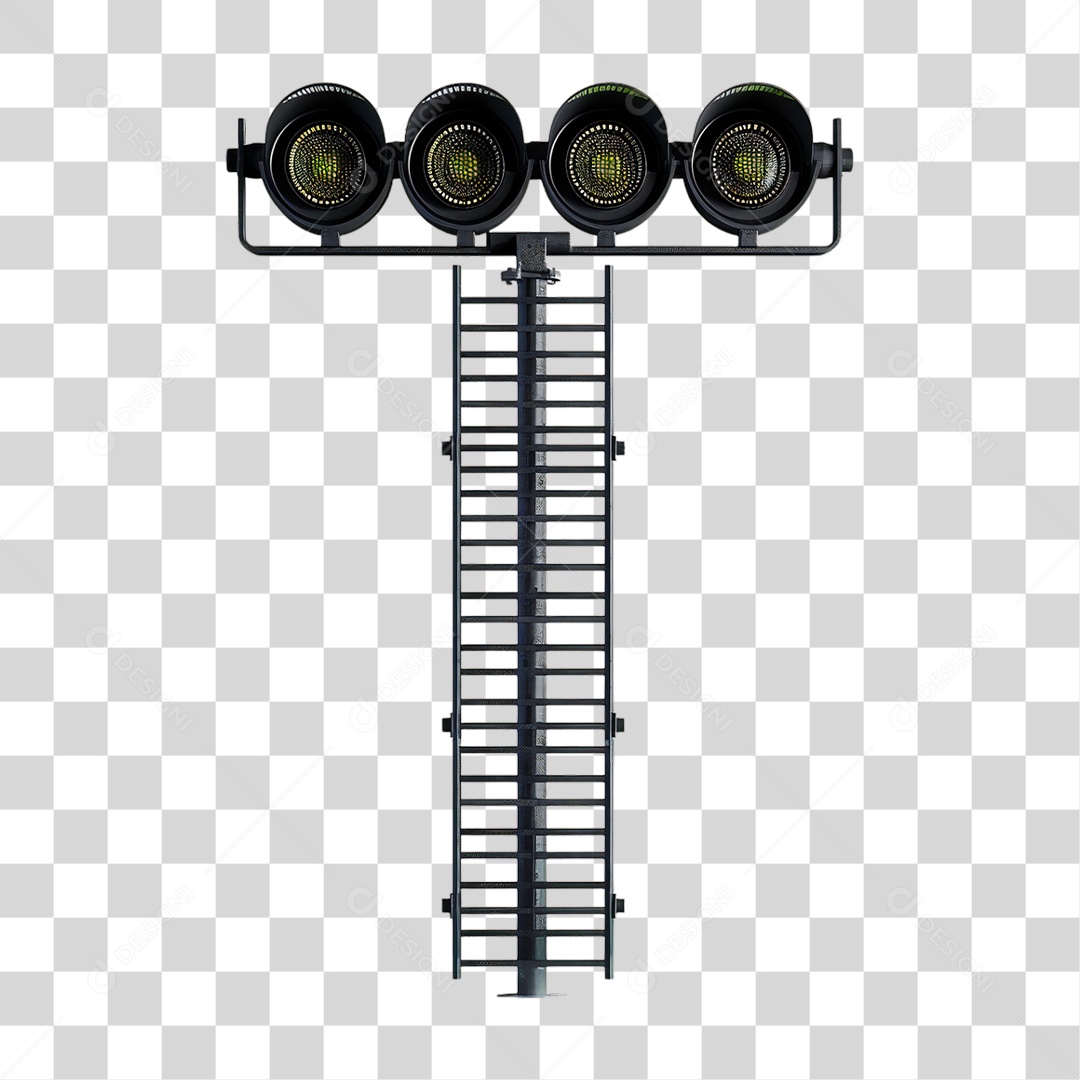 Elemento 3D Refletores Luzes Estruturas PNG Transparente