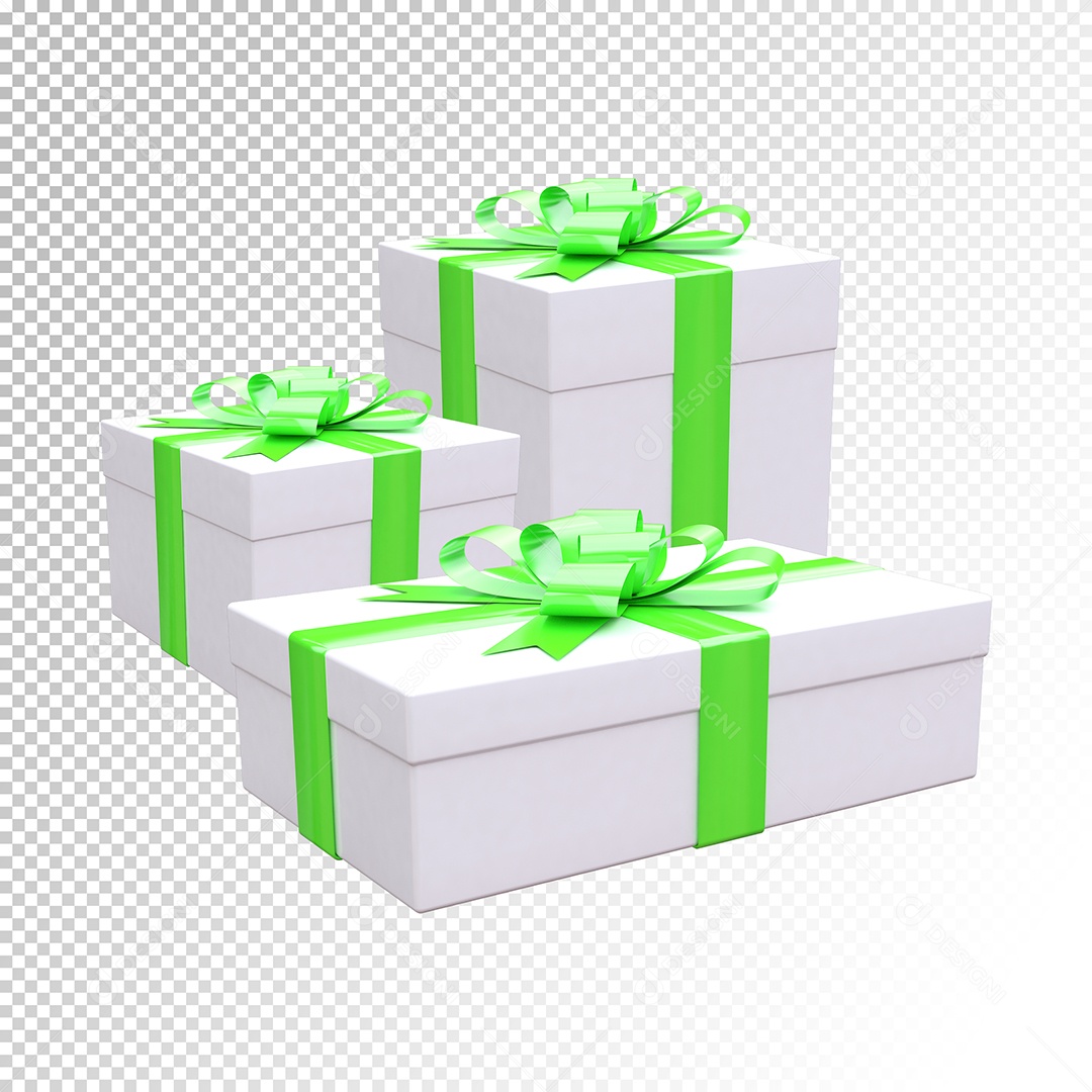 Caixas de Presente Elemento 3D Para Composição PSD