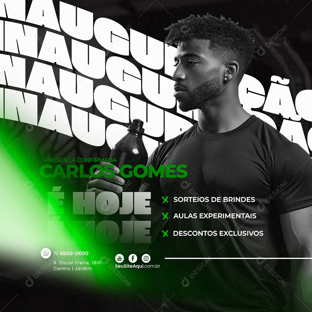 Inauguração é Hoje Social Media PSD Editável