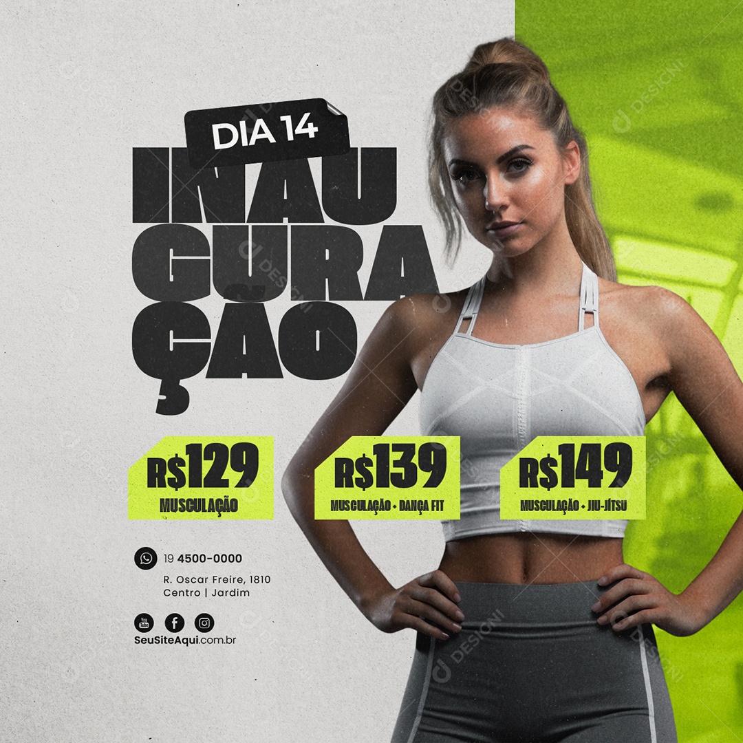 Inauguração Dia 14 Social Media PSD Editável