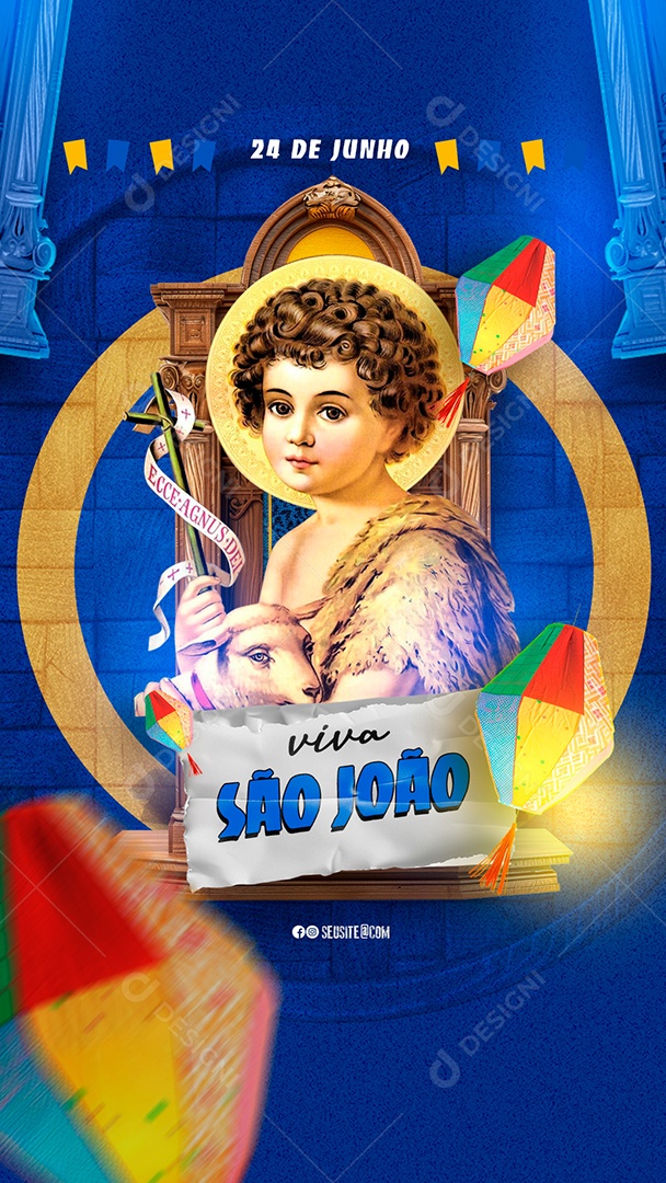 Story Dia de São João 24 de Junho Social Media PSD Editável
