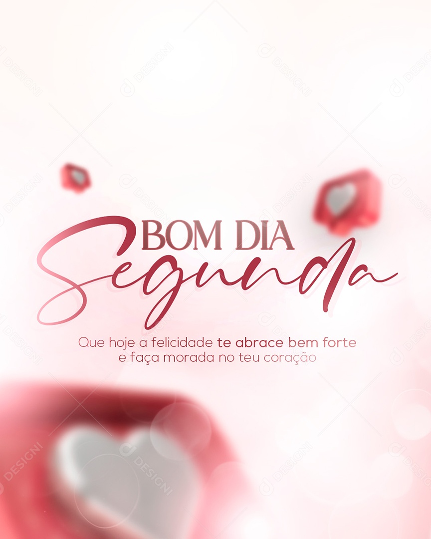 Social Media Frase Motivacional Bom Dia Segunda PSD Editável