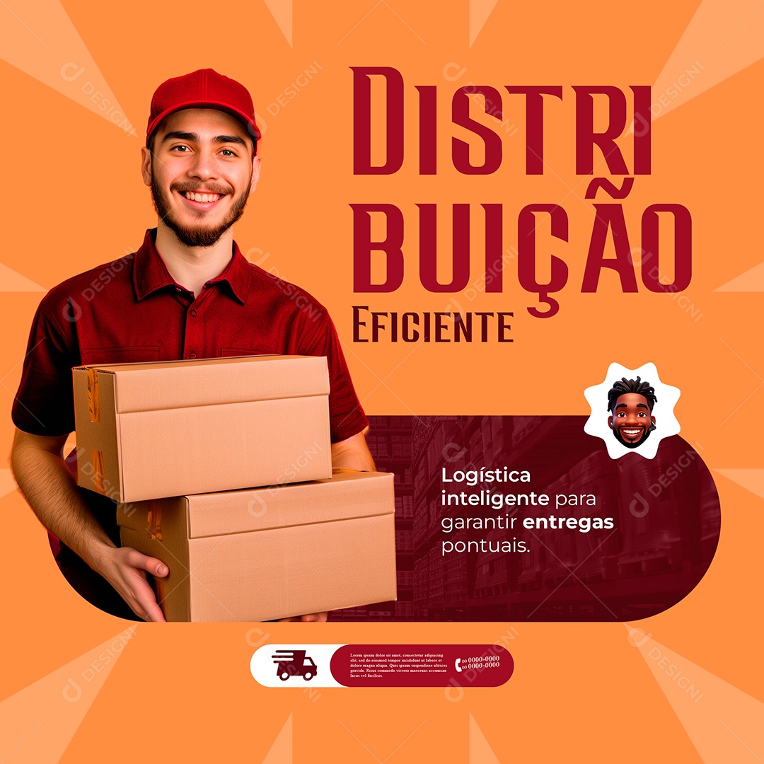 Social Media Distribuidora PSD Editável