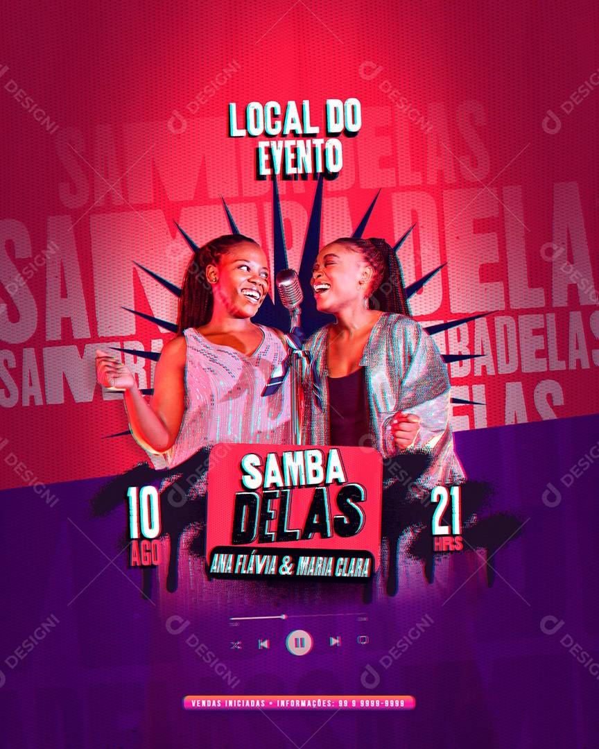 Samba Delas Social Media PSD Editável