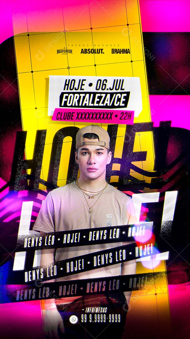 Divulgação de Festa é Hoje Social Media PSD Editável