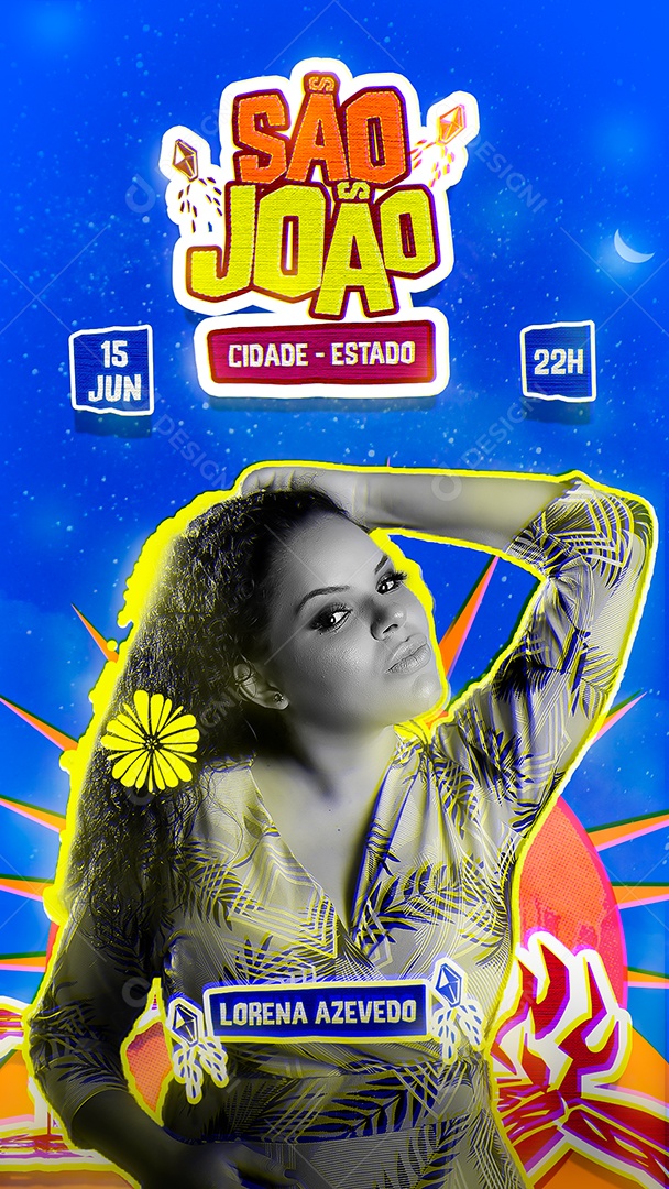 São João Evento Social Media PSD Editávell