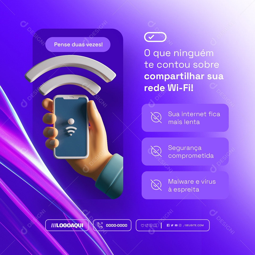 O que Ninguém te Contou Sobre Compartilhar sua Rede Wi-FI Social Media PSD Editável