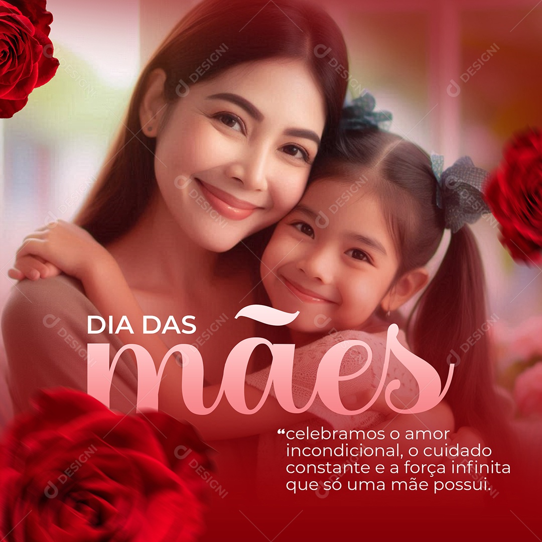 Dia Das Mães 12 de Maio Celebramos o Amor Social Media PSD Editável