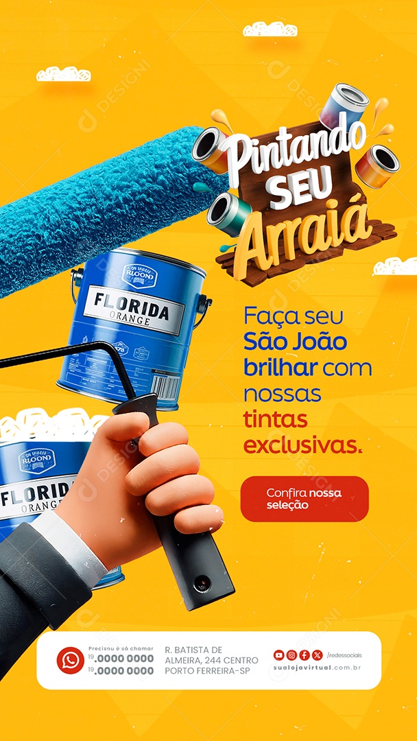 Story Pintando seu Arraiá Confira nossa Seleção Social Media PSD Editável