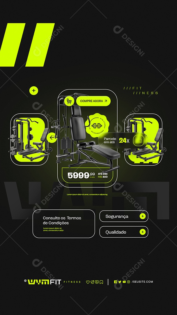 Story Segurança Qualidade Social Media PSD Editável