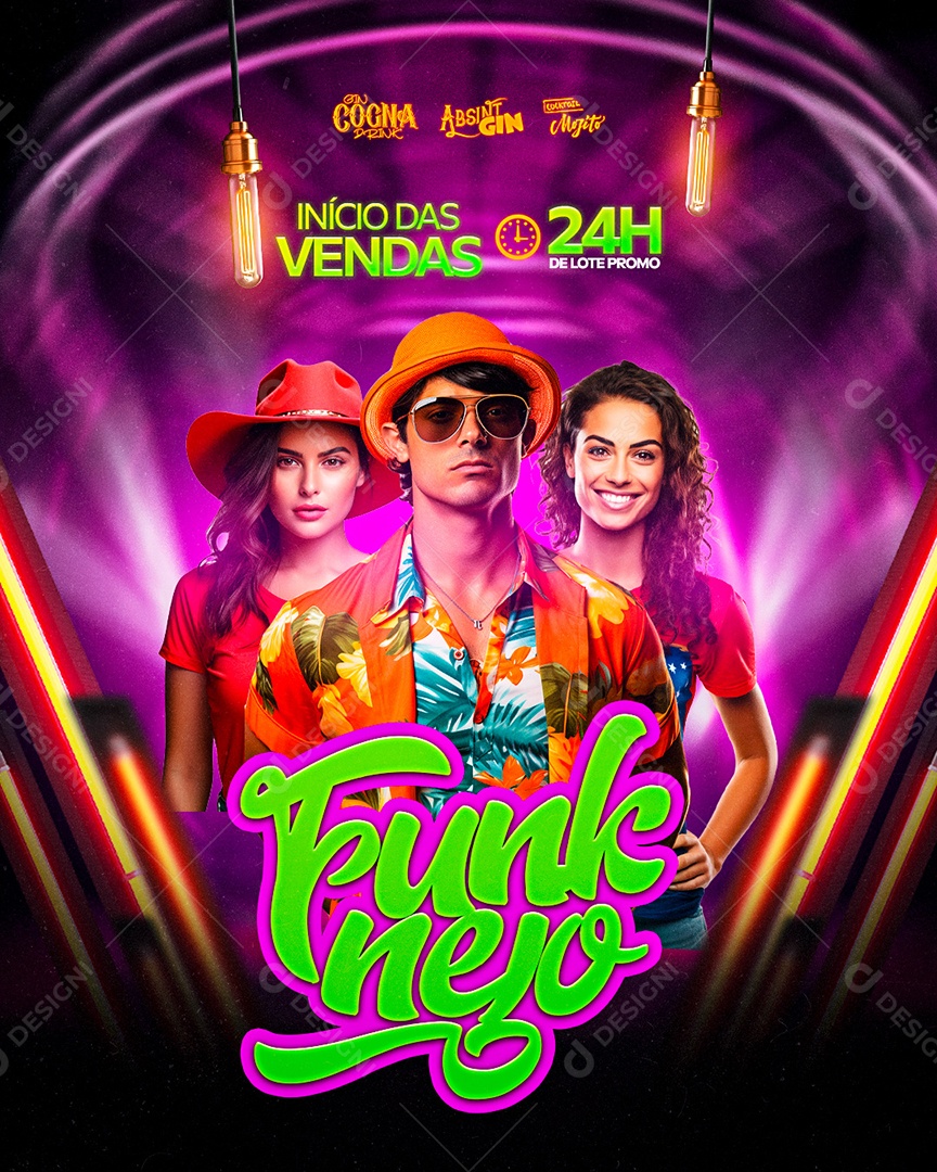 Flyer Funknejo Artistas Social Media PSD Editável