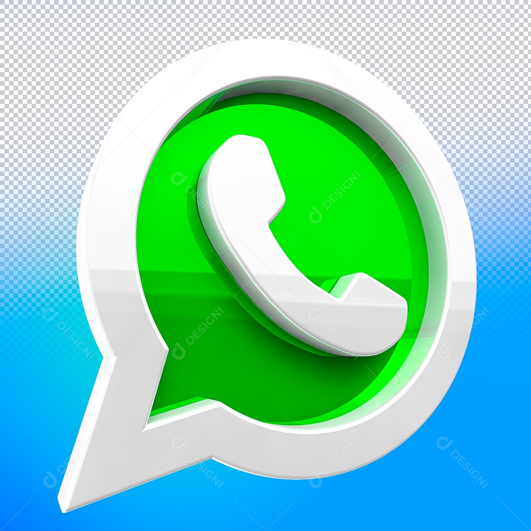 Ícone Logo WhatsApp 3D